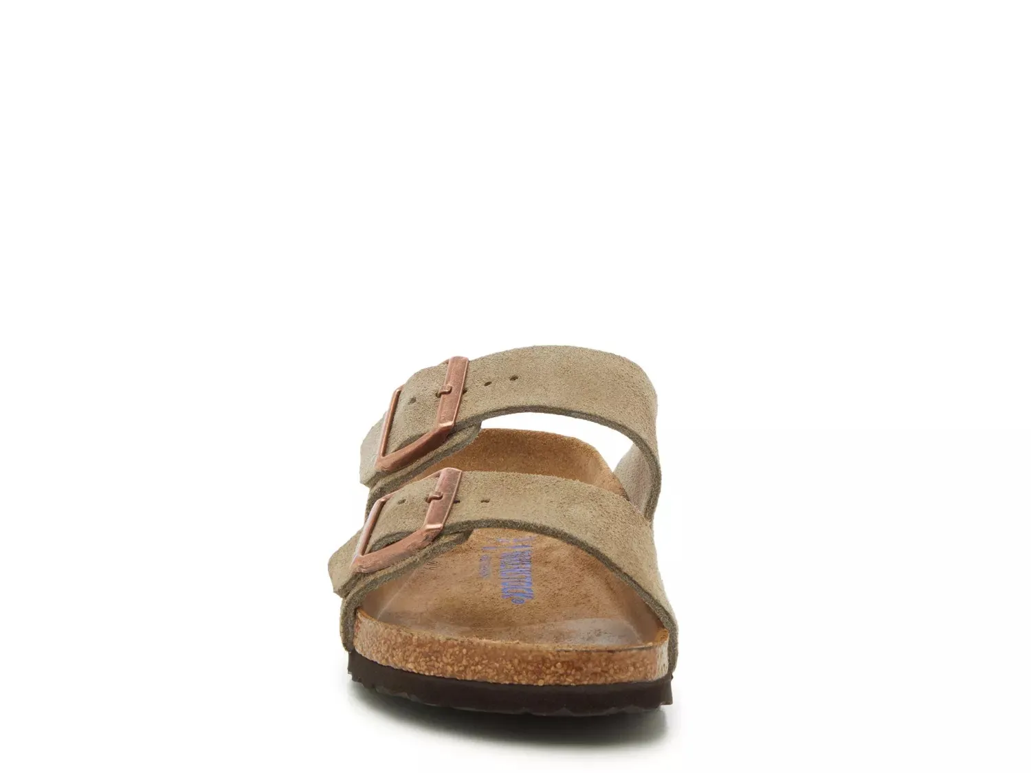 Сандалии Birkenstock Arizona Soft Footbed - женские, бежево-серый — фото 2