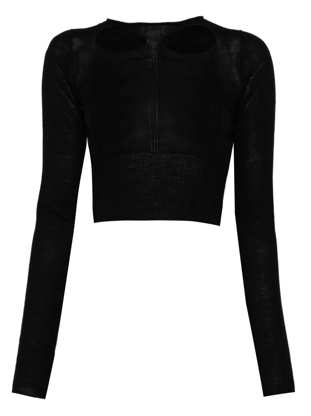

Шерстяной свитер с вырезами Rick Owens, черный