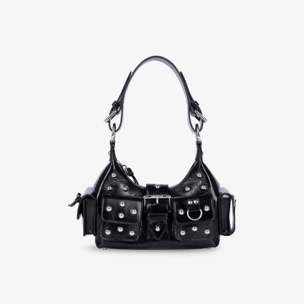 

Сумка кожаная The Kooples Amelia с декоративными шипами, черный