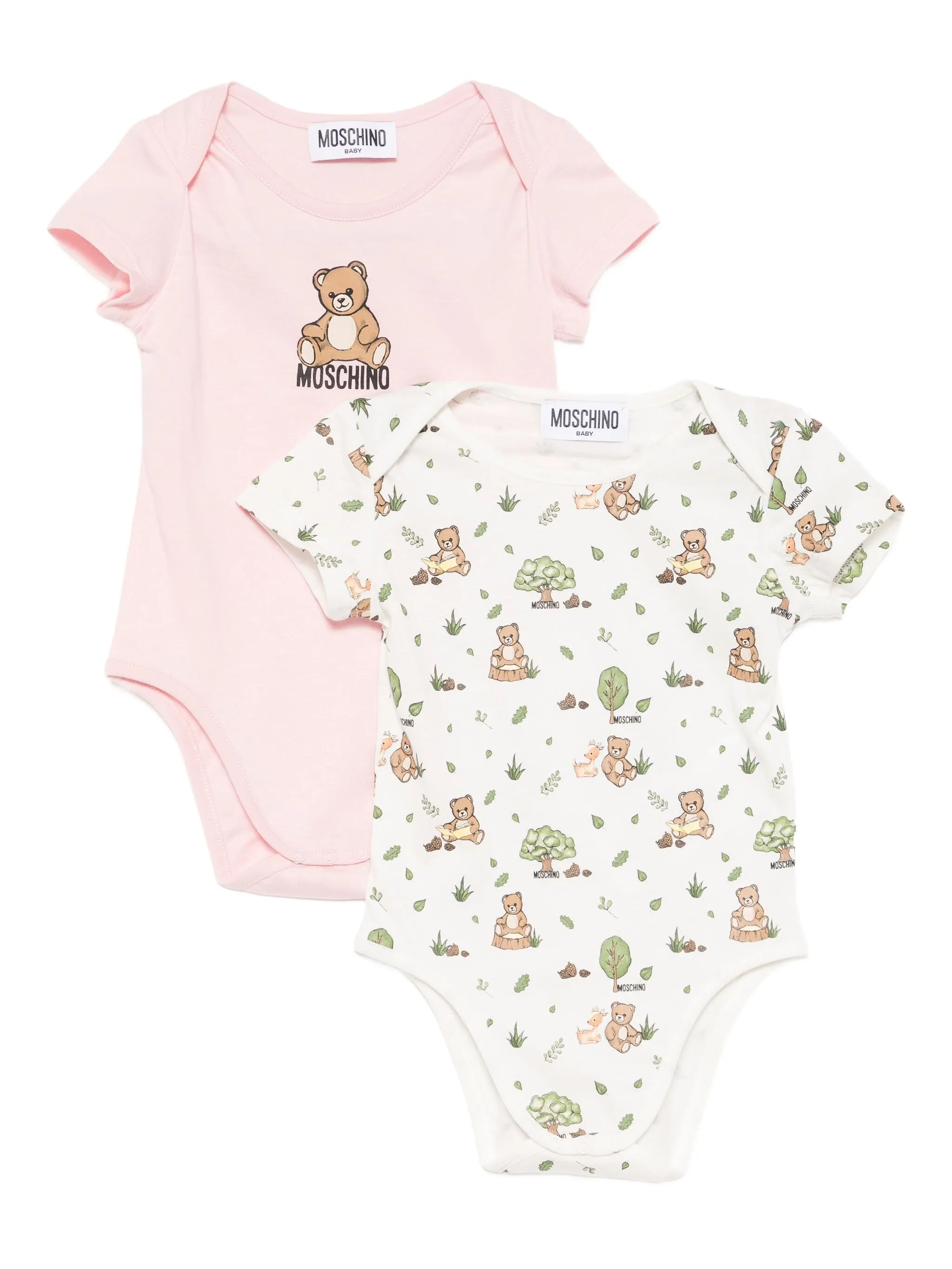 

Комплект Terry Bear из двух боди Moschino Kids, розовый