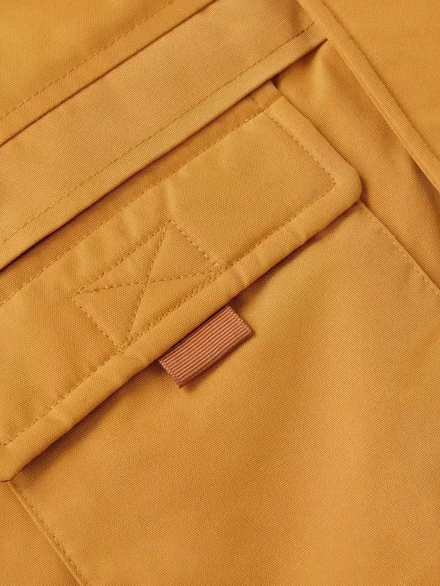 Детская парка с капюшоном из искусственного меха Monsoon, Mustard — фото 4