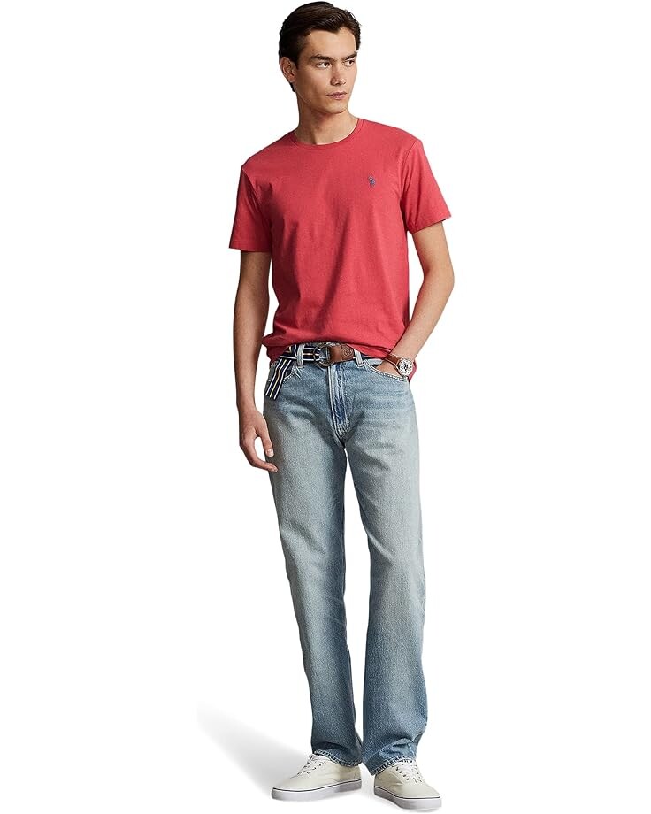 Футболка Polo Ralph Lauren Classic Fit Jersey Crew Neck T-Shirt, цвет Red Sky — фото 3