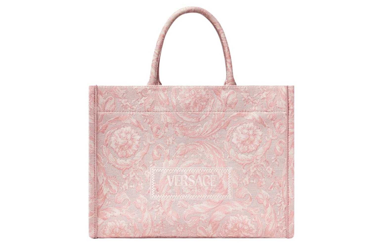 

VERSACE Сумка-шоппер Barocco Polyamide With Cotton, женская сумка, розовый принт в стиле пэчворк