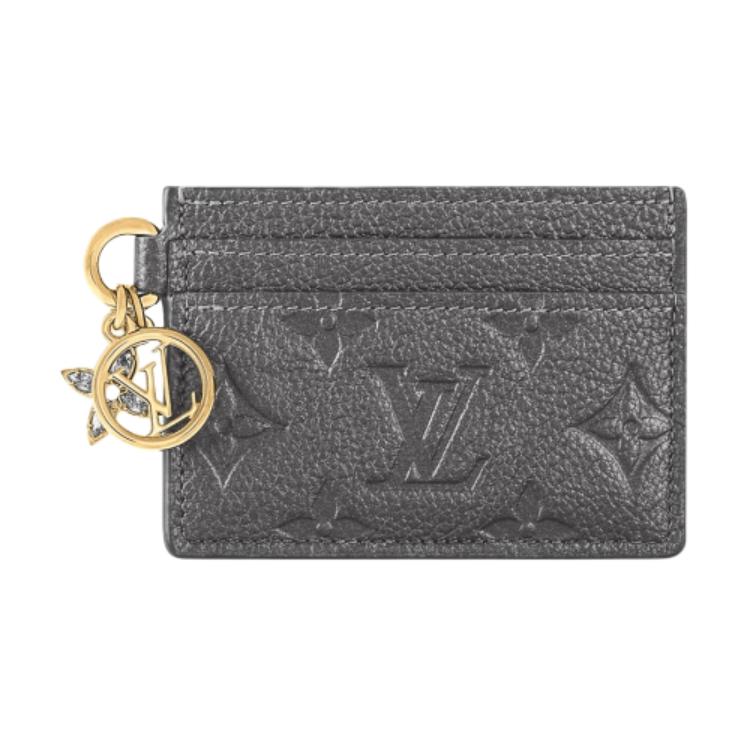 

LOUIS VUITTON Кожаный держатель карт CHARMS, стандартный, женский, серый
