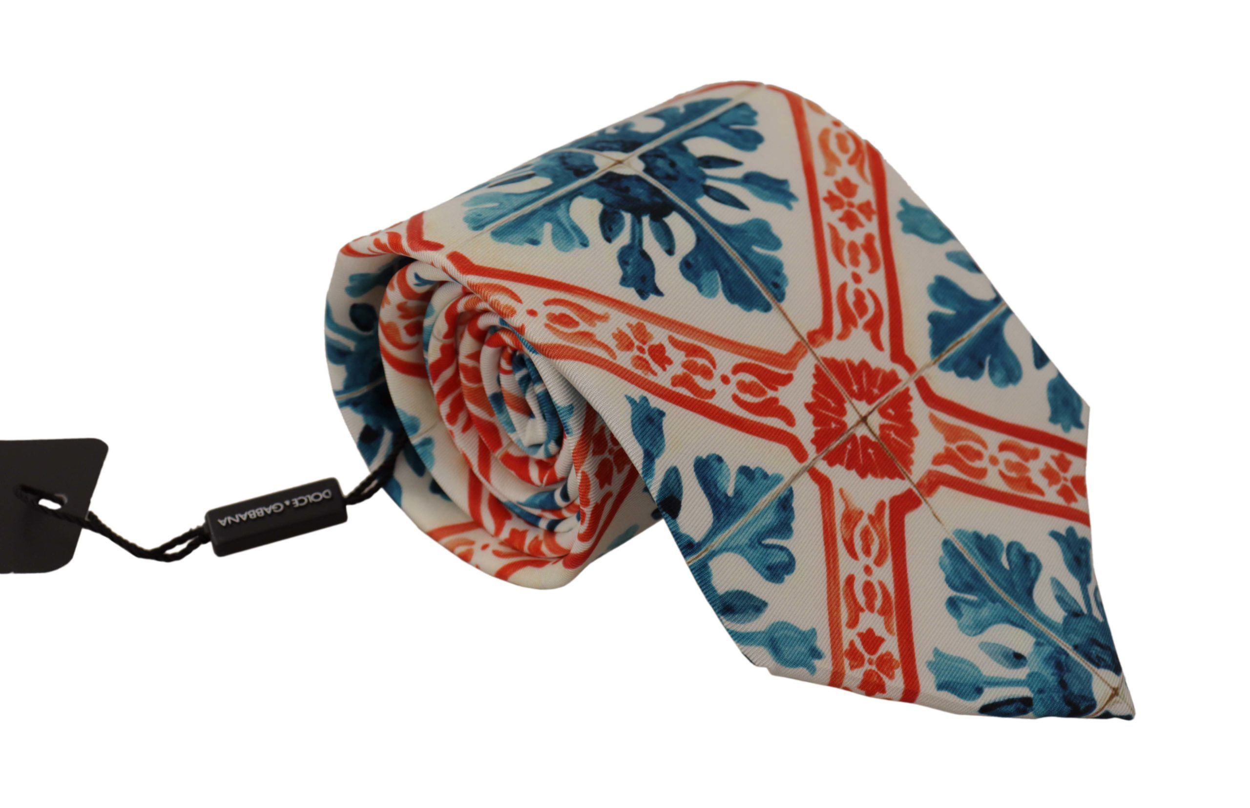 

Элегантный шелковый галстук-майолика бежевого цвета Dolce & Gabbana