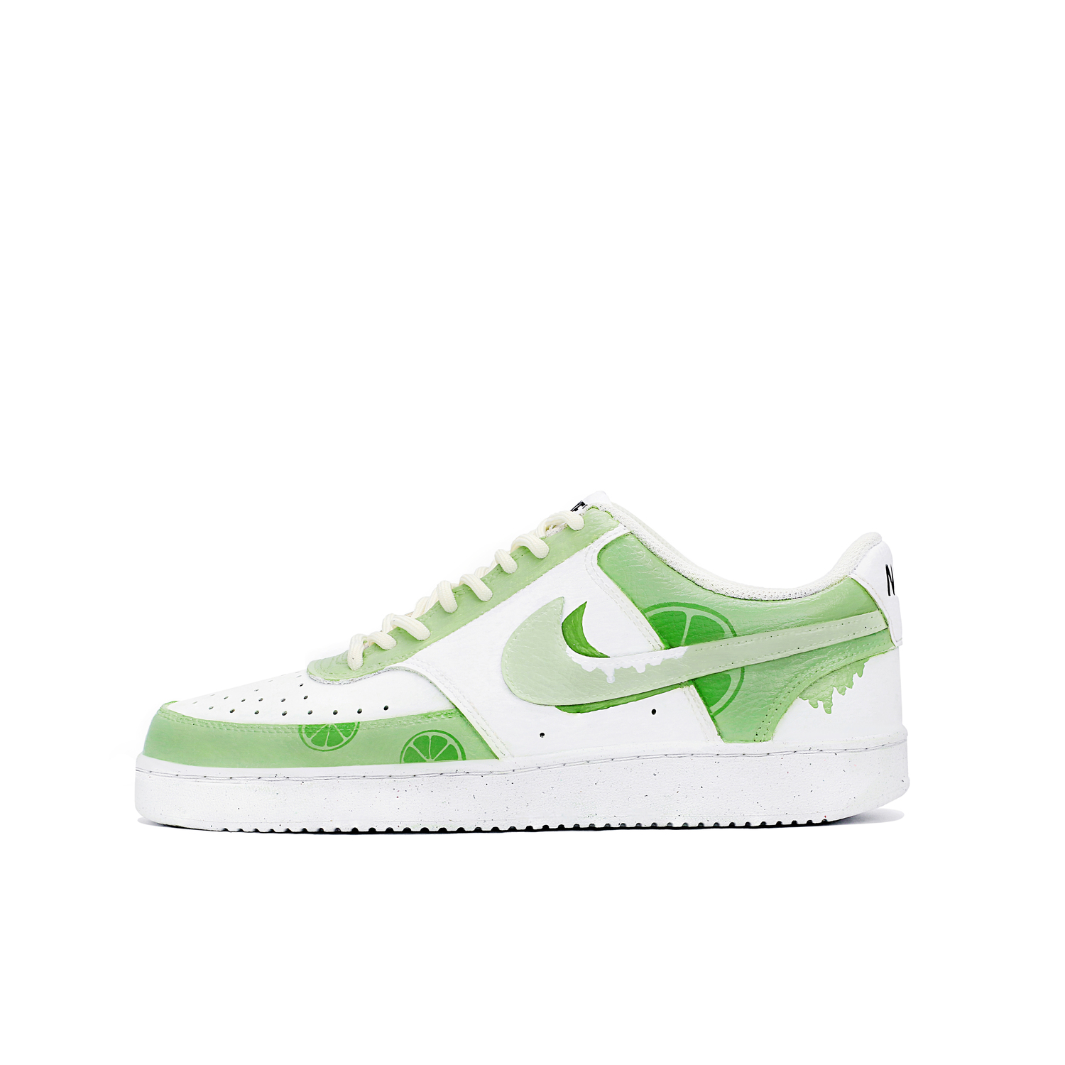

Nike Кроссовки Court Vision 1 мужские низкие зелёно-белые с жёлто-зелёным, цвет Yellow Green
