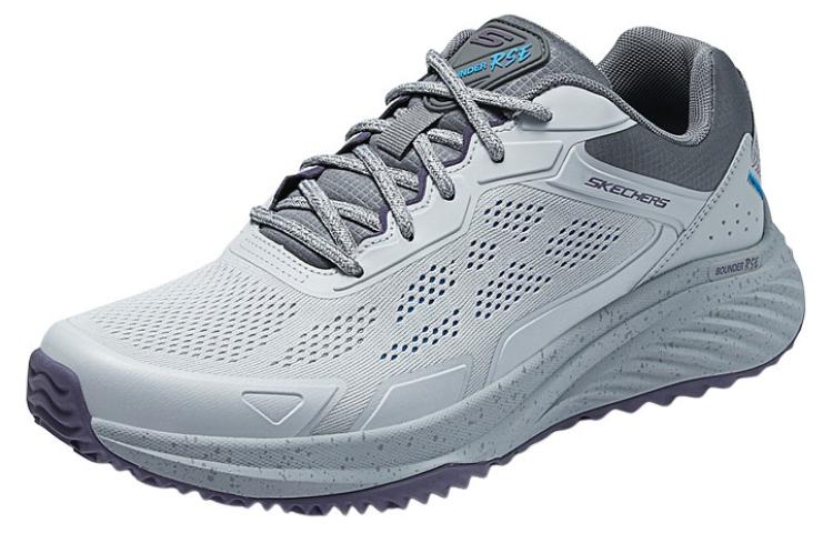 Низкие повседневные кроссовки для бега мужские серо-голубые Skechers, серый/мультиколор — фото 3