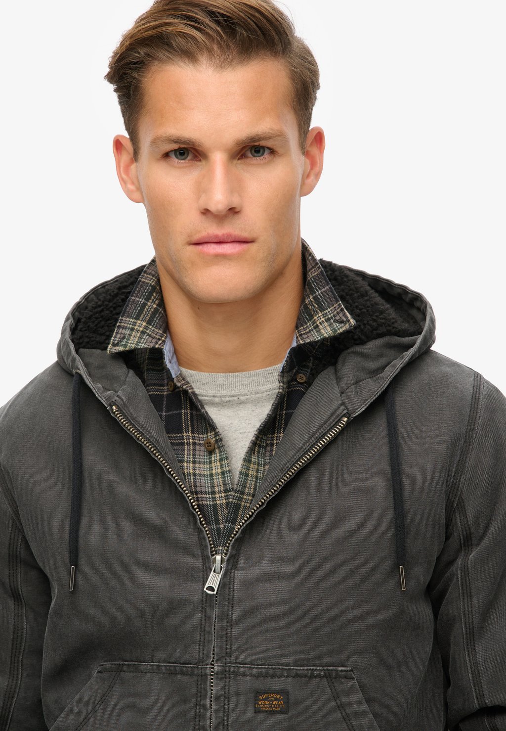 

Джинсовая куртка VINTAGE WORKWEAR HOODED Superdry, черный