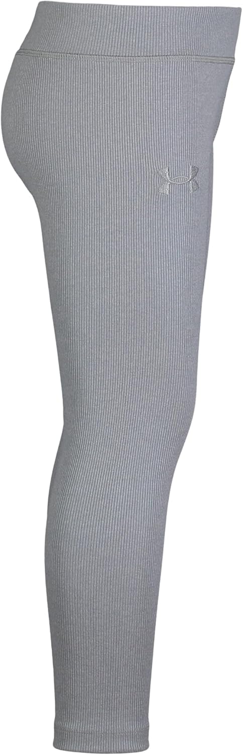 Under Armour Girls Yoga Pant, прочная эластичная ткань и эластичный пояс, Iridescent Gray — фото 2