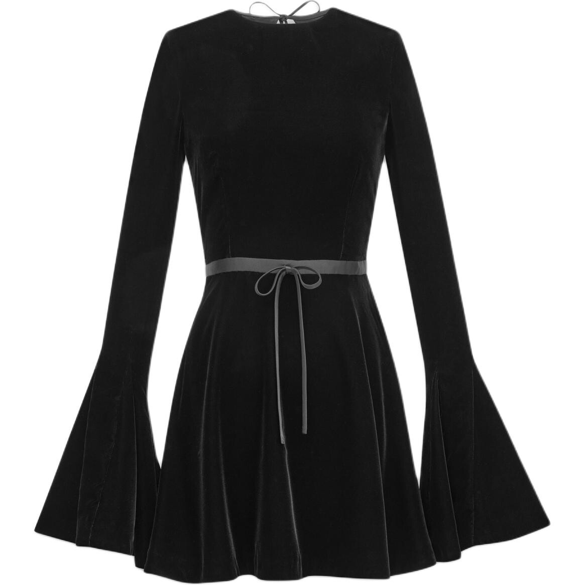 

Платье с длинными рукавами женское черное Saint Laurent
