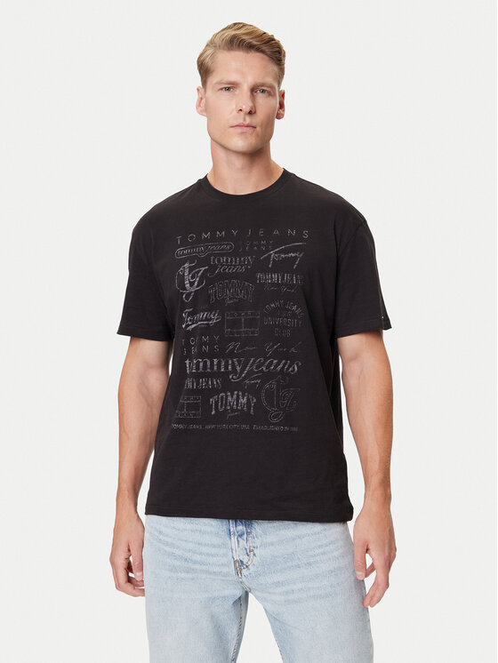 

Футболка relaxed fit Archive Logos DM0DM21584 Tommy Jeans, чёрный