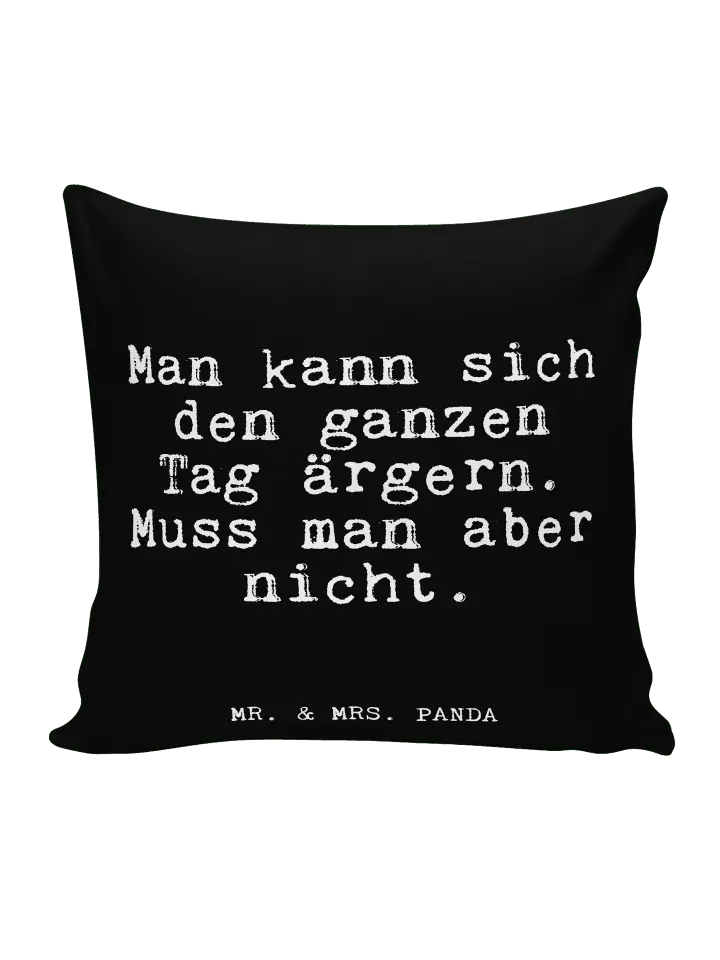 

Подушка Mr & Mrs Panda 40x40 Man kann sich den, черный