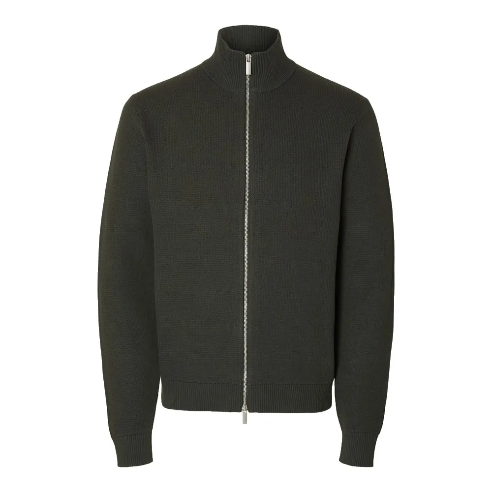 

Свитер Selected Dane full zip, зеленый