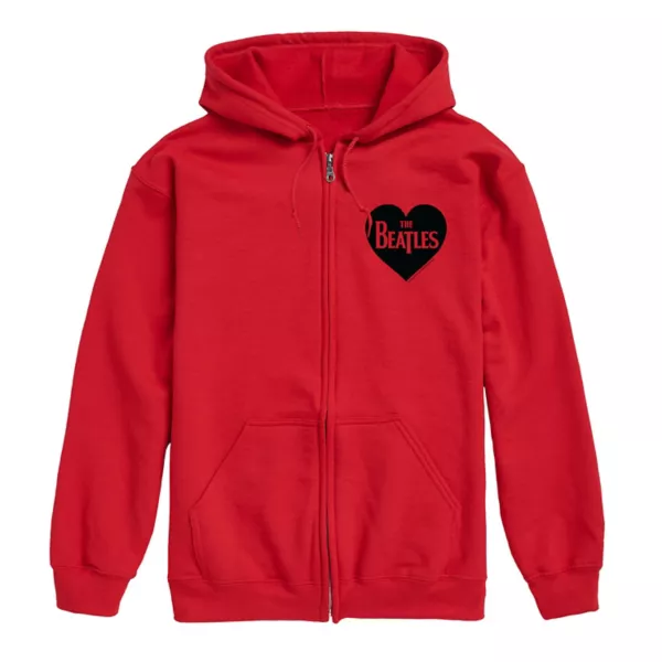 

Мужская толстовка с капюшоном The Beatles Love Zip Licensed Character, красный