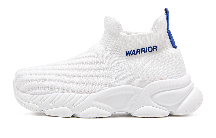 Warrior Амортизирующие Износостойкие Легкие Низкие Детские Беговые Кроссовки, черно-белые — фото 2