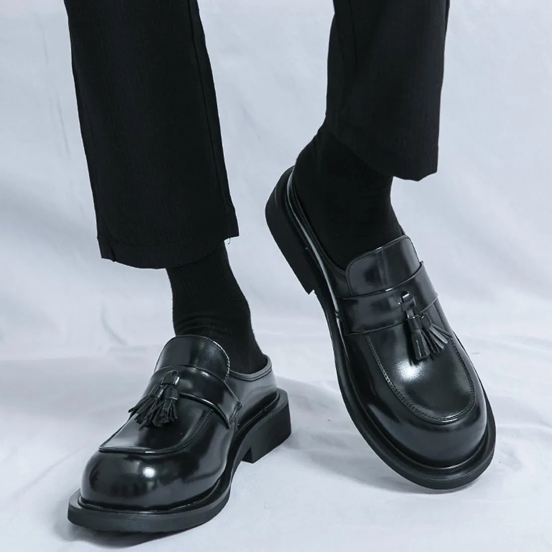 Лоферы мужские Patent Leather, British Style, Black — фото 4