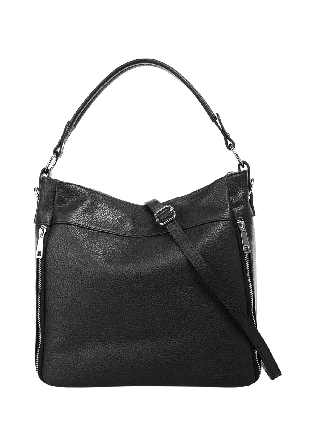 

Сумочка, натуральная кожа, производство Италия Cluty, черный