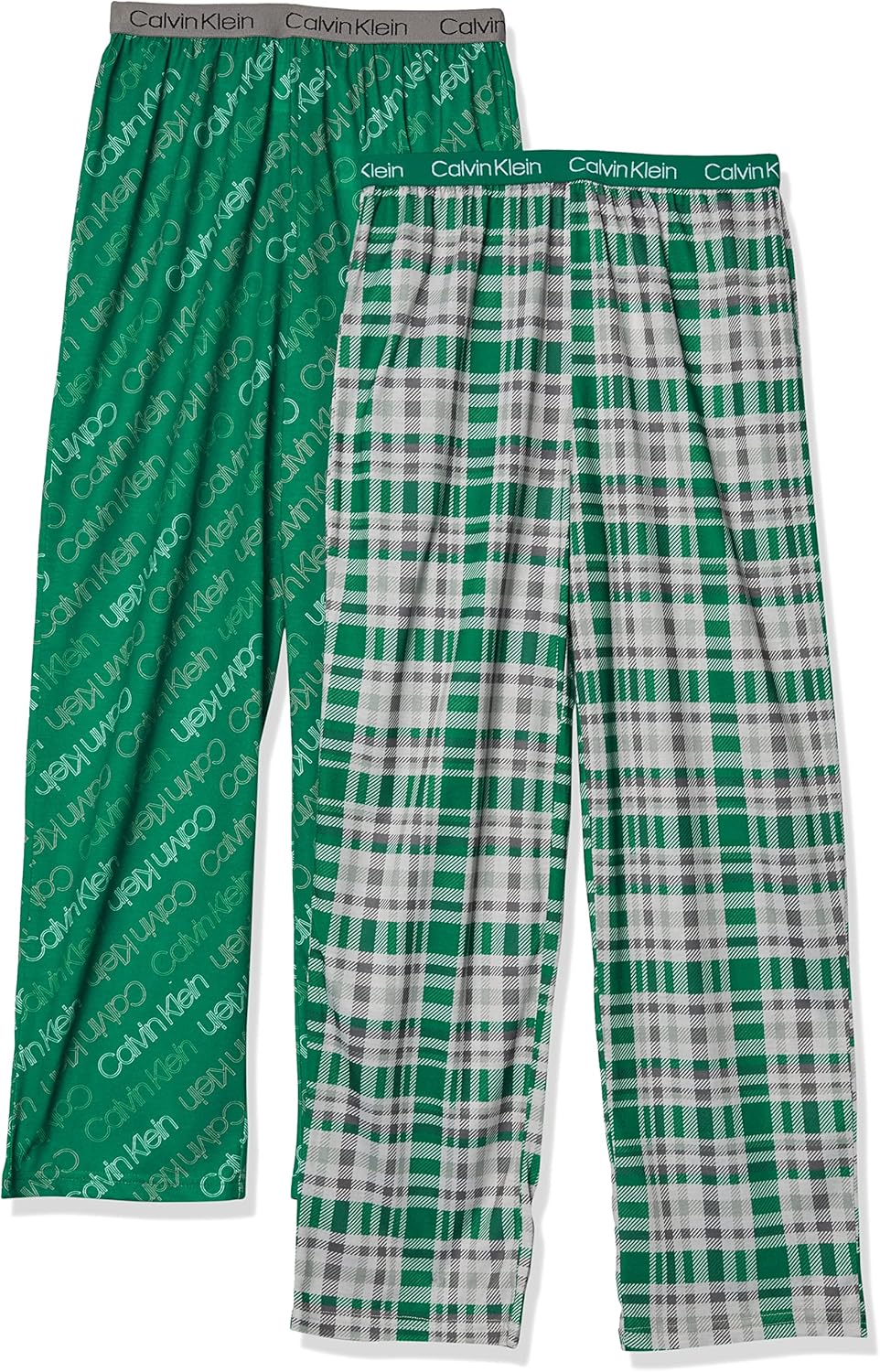 

Пижамные штаны Calvin Klein для мальчиков, супермягкие, с начесом, микро, 2 шт., Logo/Jadepld