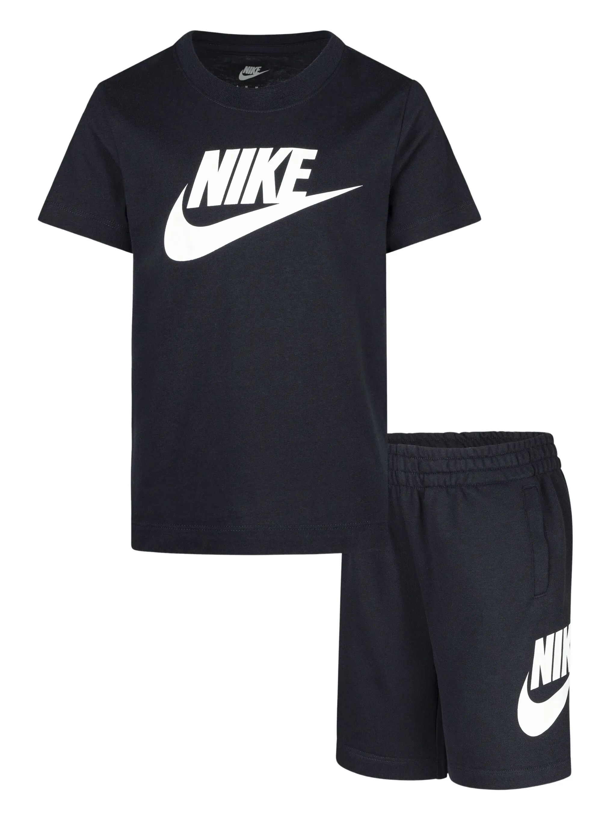 

Комплект из футболки и шортов с логотипом Nike Kids, черный