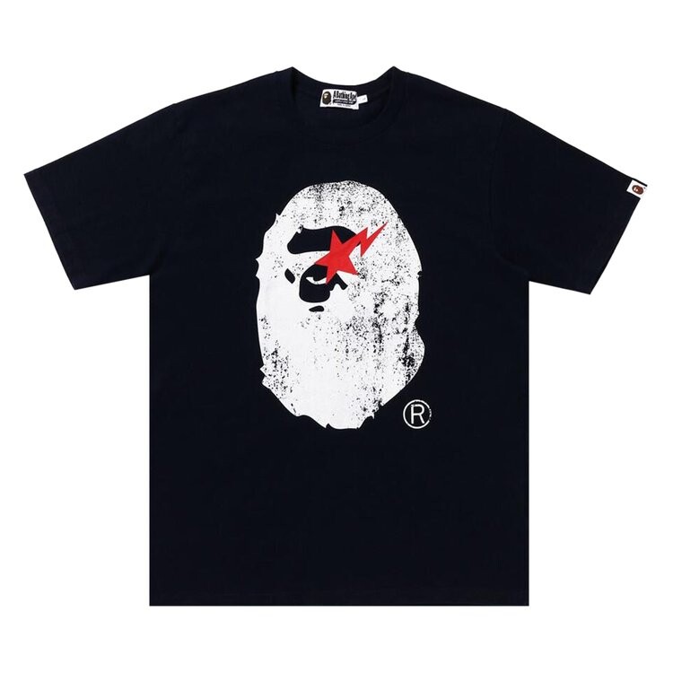 

Футболка BAPE Ape Head Indigo Tee, черный