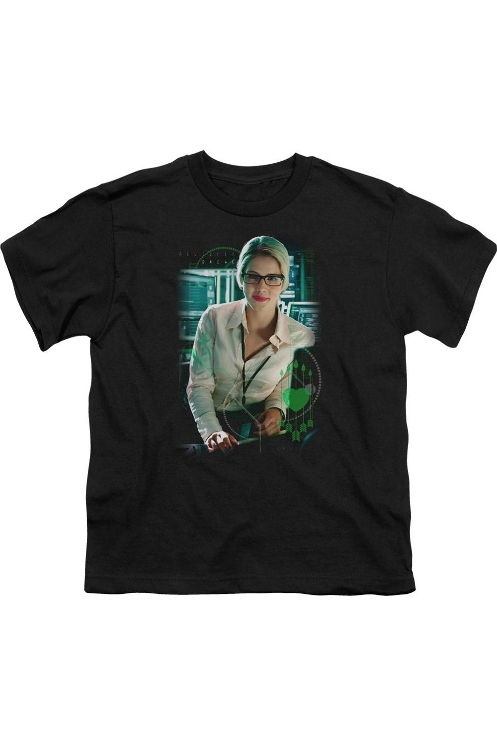 

Футболка с коротким рукавом Arrow Felicity Smoak для детей Gildan, черный