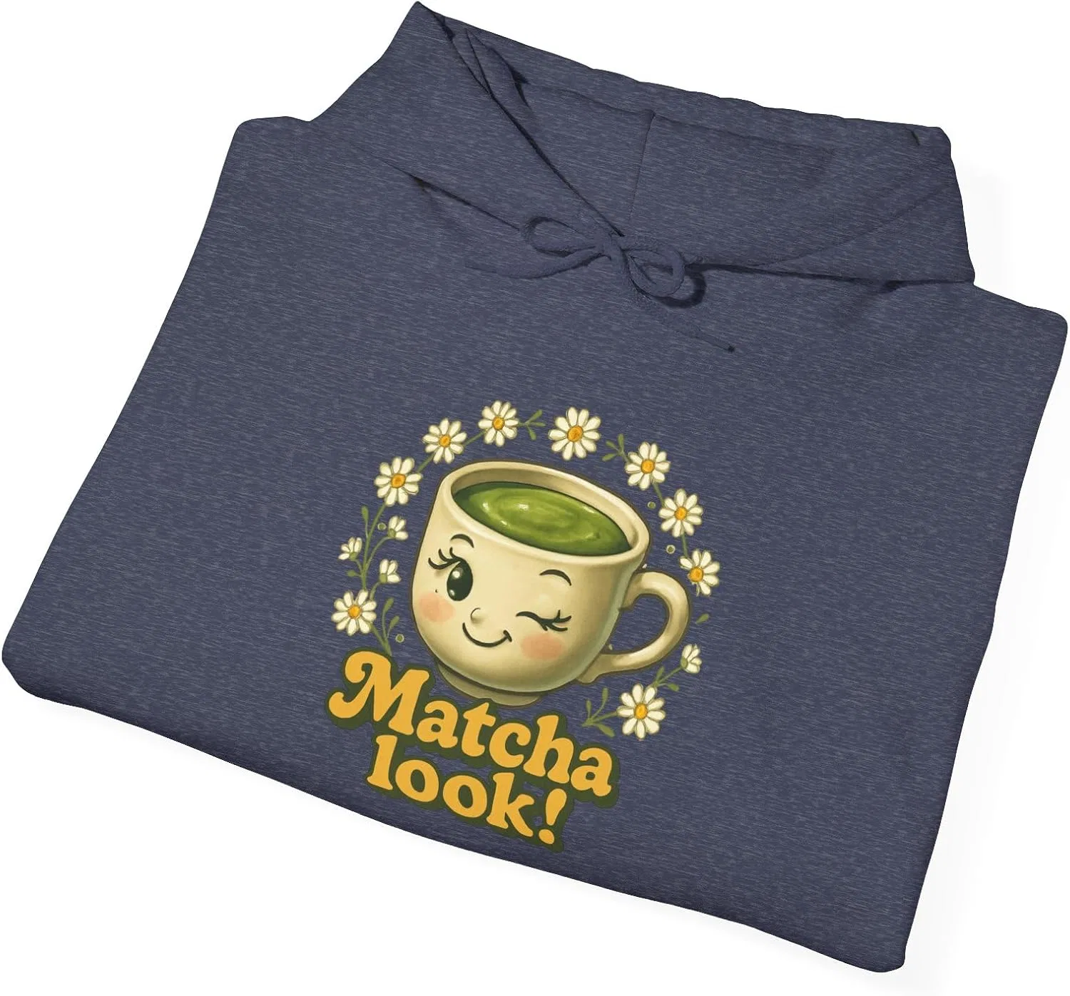 Худи Matcha Look! Daisies, Heather Sport Dark Navy — фото 4
