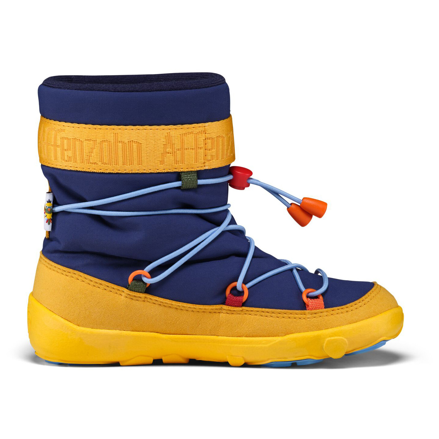 

Зимняя обувь Affenzahn Snow Boot Vegan Snowy, цвет Bird Of Paradise/Dark Blue