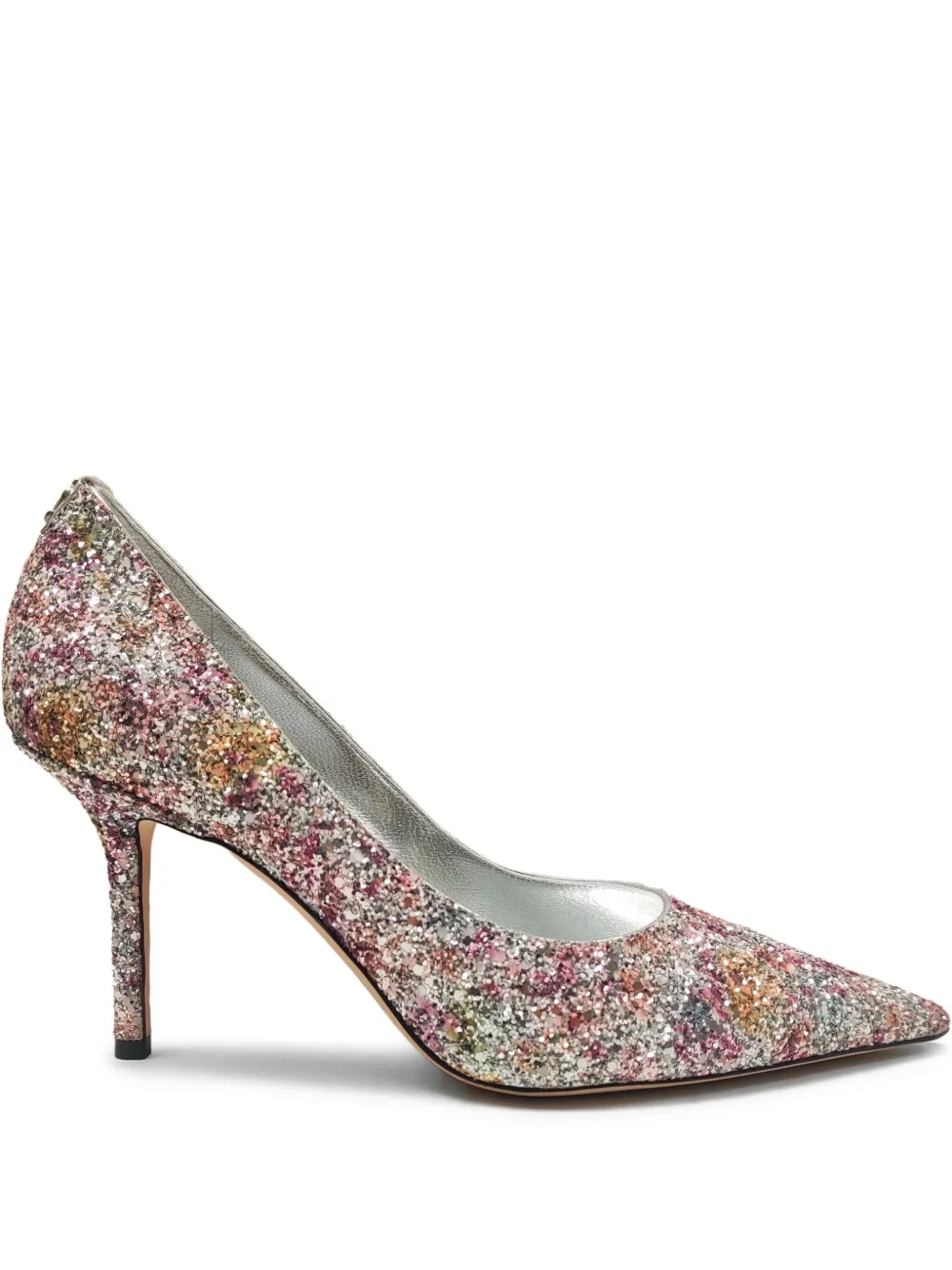Туфли-лодочки с блестящими деталями и острым носком JIMMY CHOO, розовый