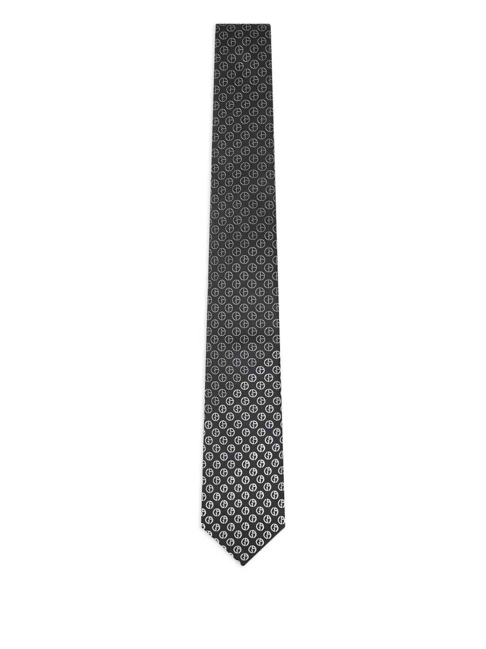 

Жаккардовый галстук с монограммой GIORGIO ARMANI, черный