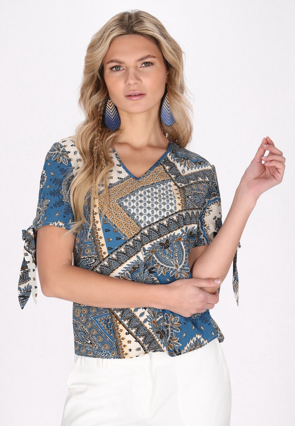 

Блуза Print T-shirt usha, синий