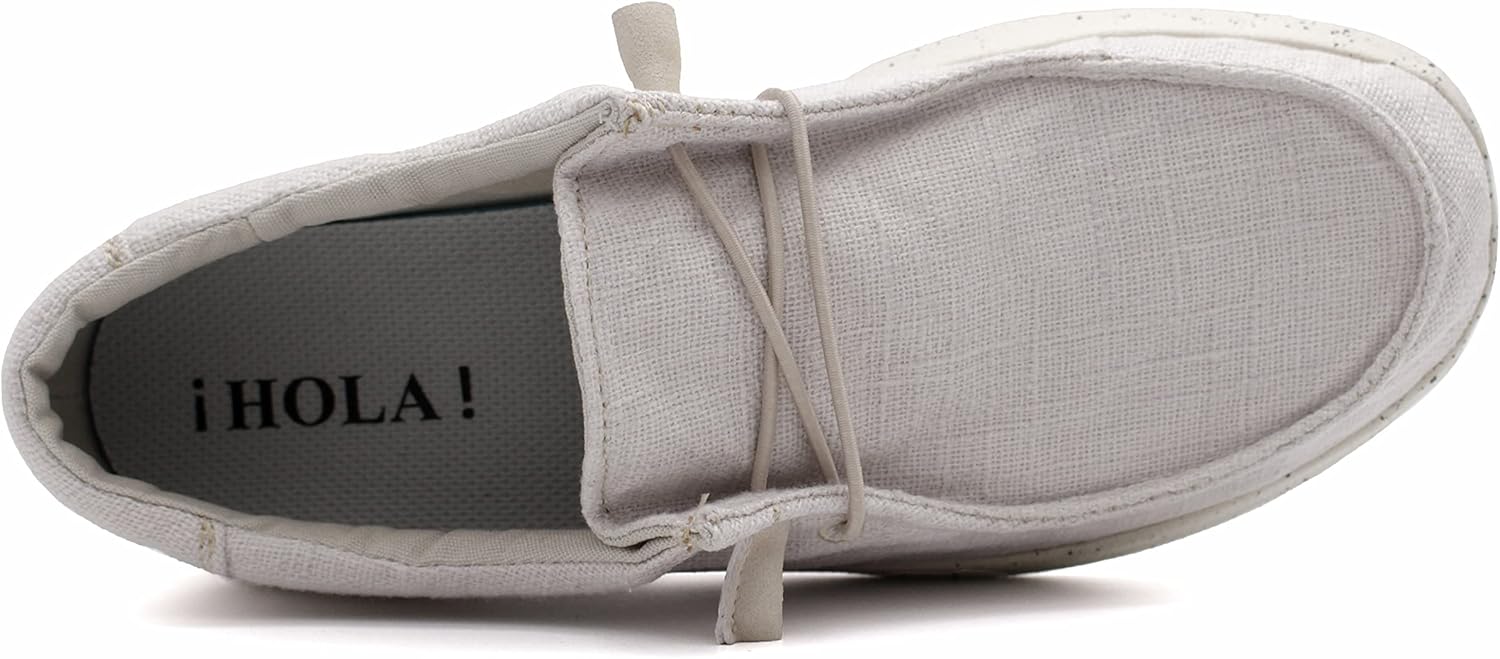 Мужские лоферы с верхом из холста Mens Hola, модные, без шнуровки, бежевые, шерстяные Town Forst, бежевый — фото 3