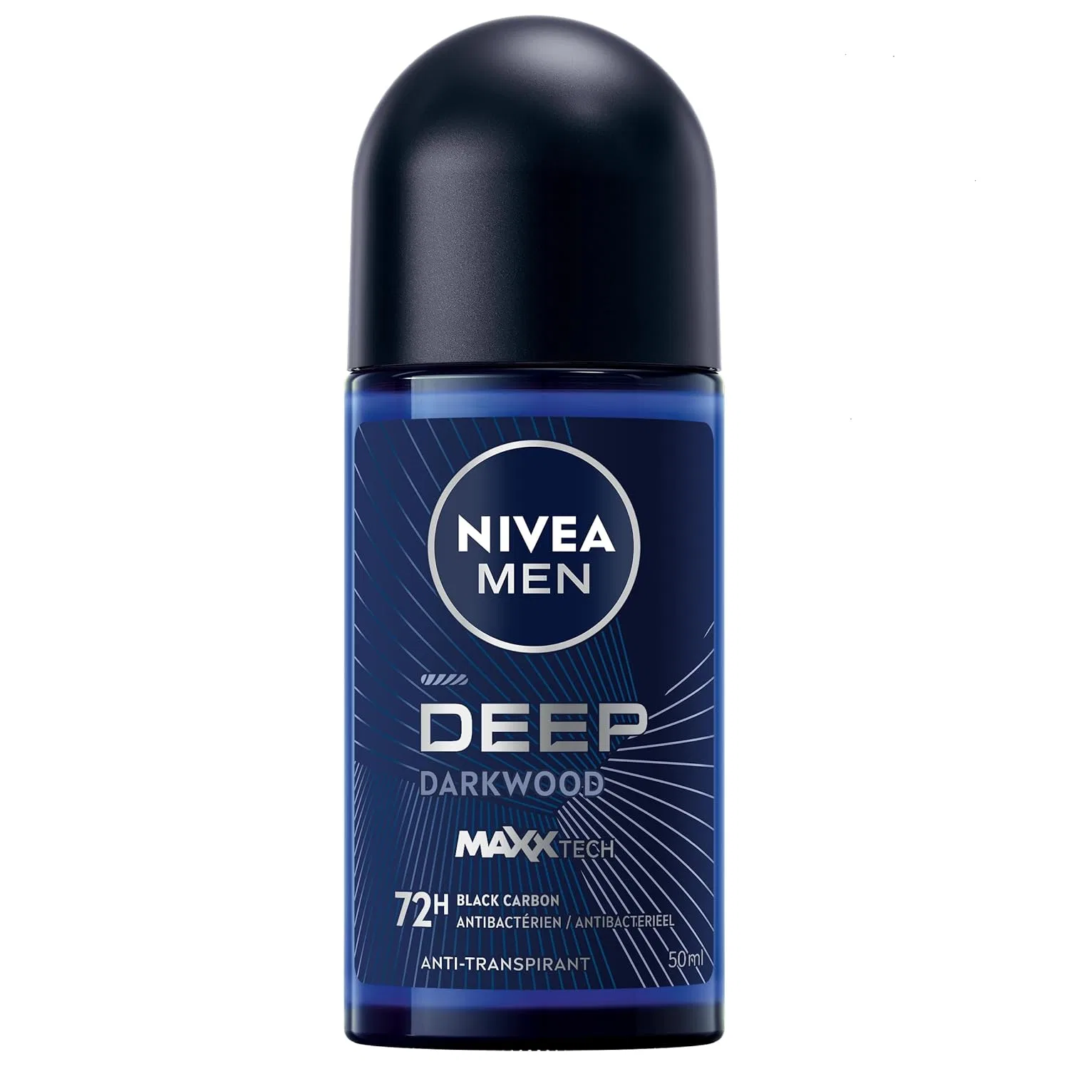 Мужской шариковый дезодорант NIVEA MEN Deep Black Carbon Dark Wood 50 мл Nivea Men