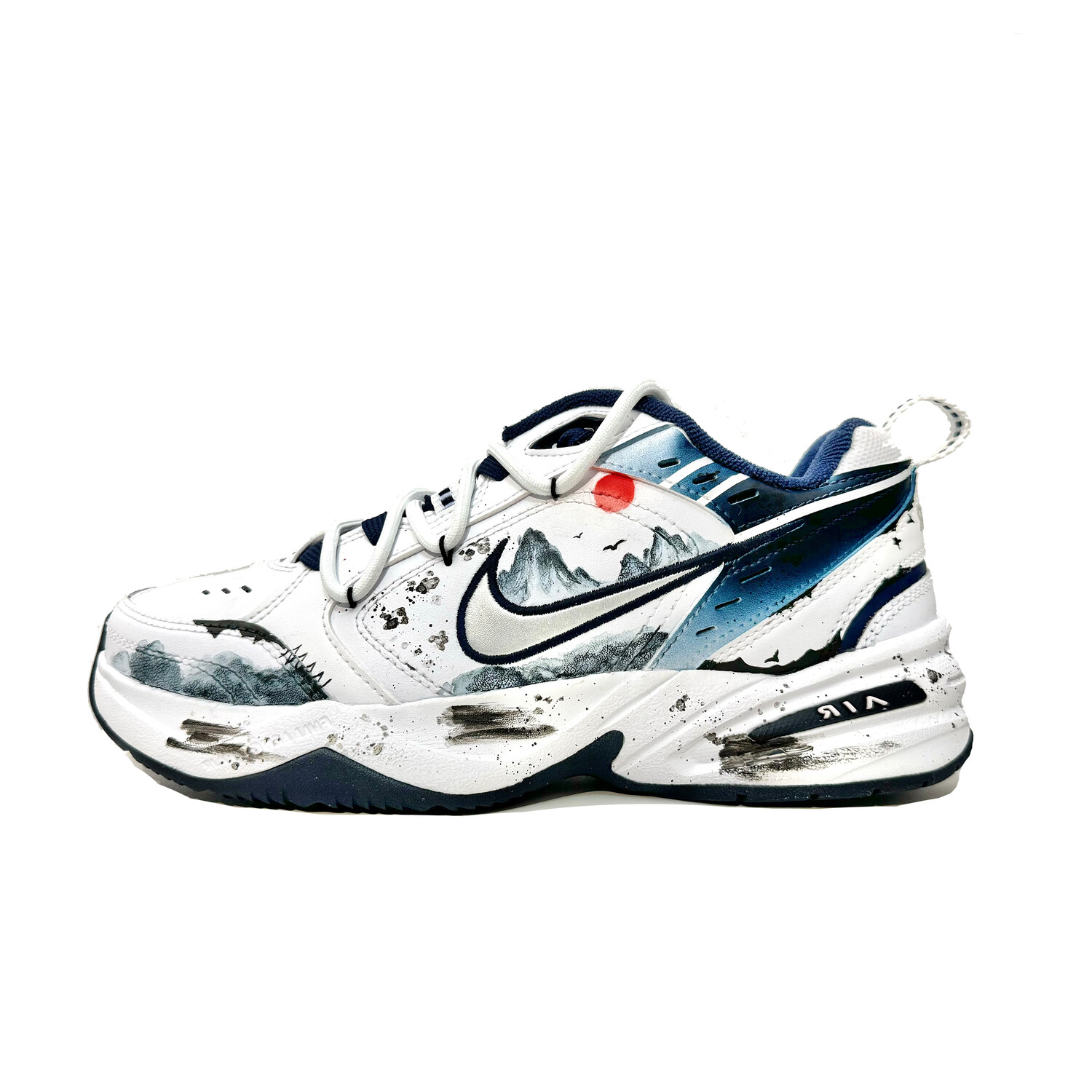 

Кроссовки Nike Air Monarch 4 Chunky Sneakers Unisex Low-top Blue/Ashen Slate/Black/Pale Ivory/Sesame, синий