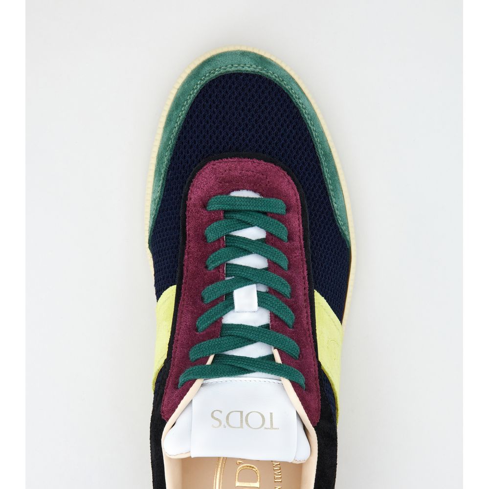 Кроссовки Tod's Tabs из замши и технической ткани, мультиколор — фото 4