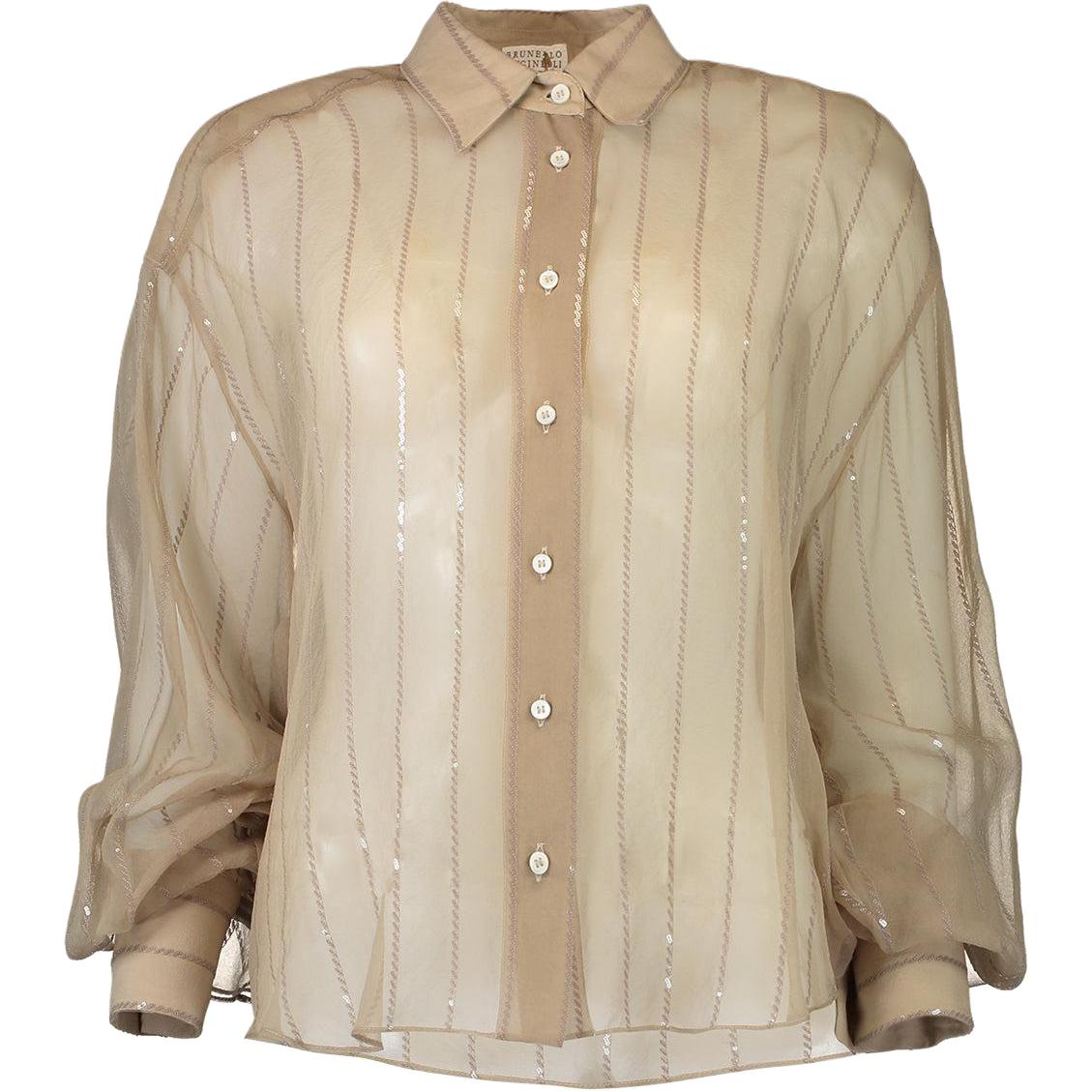 

Женская рубашка Brunello Cucinelli, светло- золотой