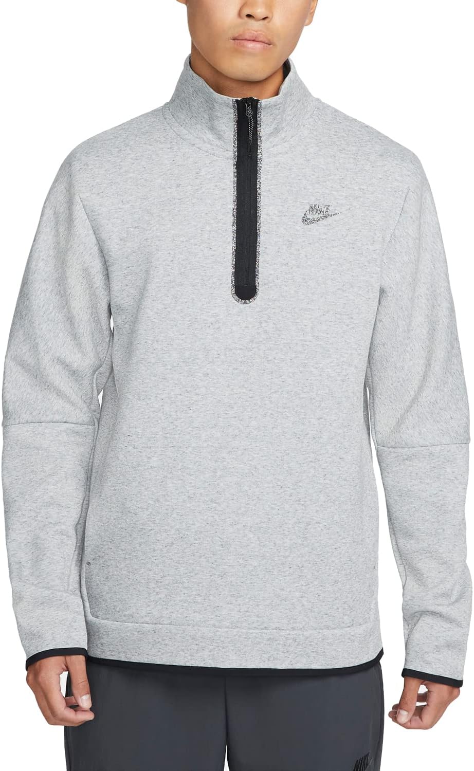 

Мужской флисовый топ Nike Sportswear Tech с застежкой-молнией 1/2, Dark Grey Heather
