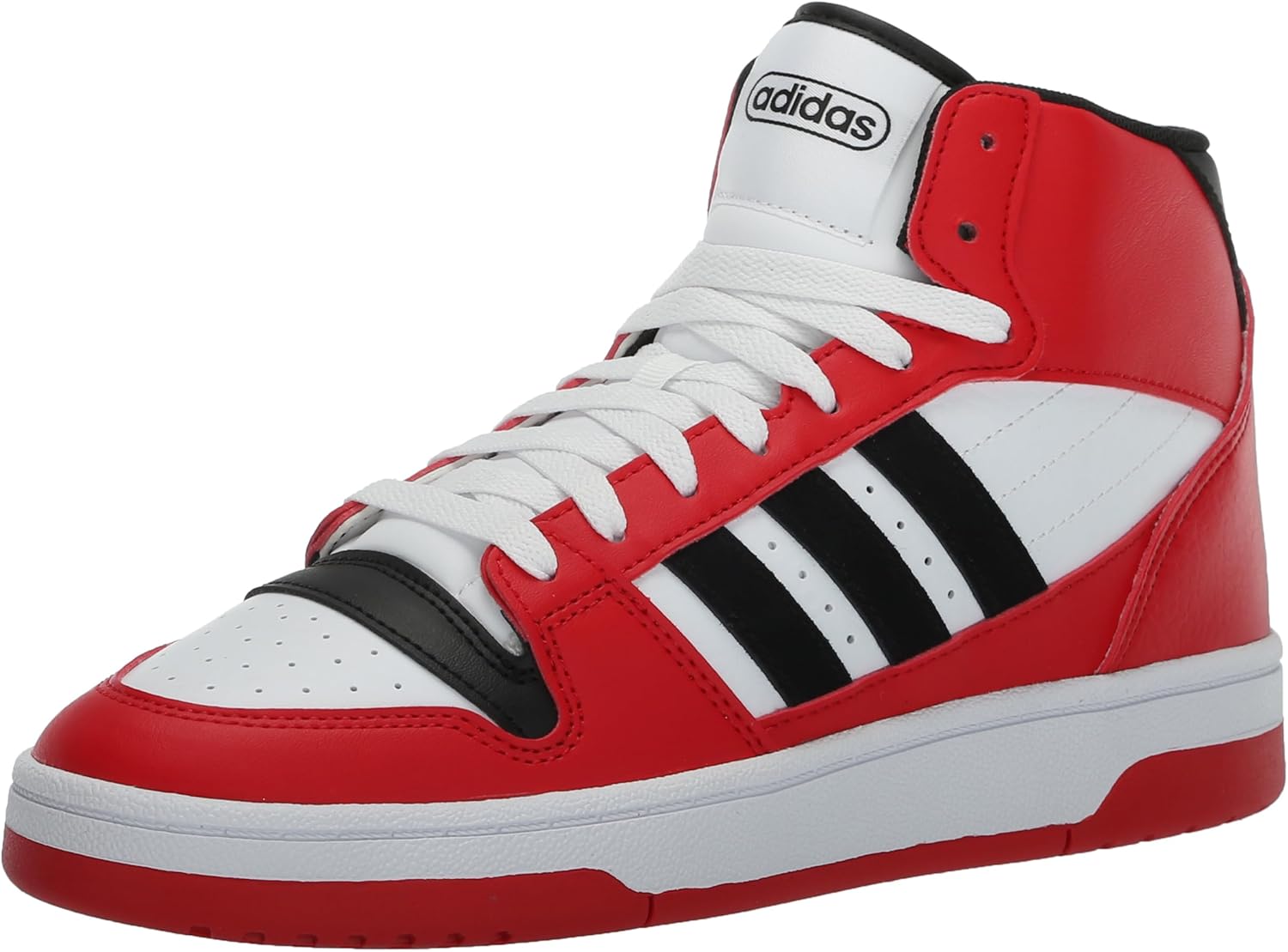 

Кроссовки Adidas Унисекс Взрослые Break Start Mid Top, белый/черный/алый