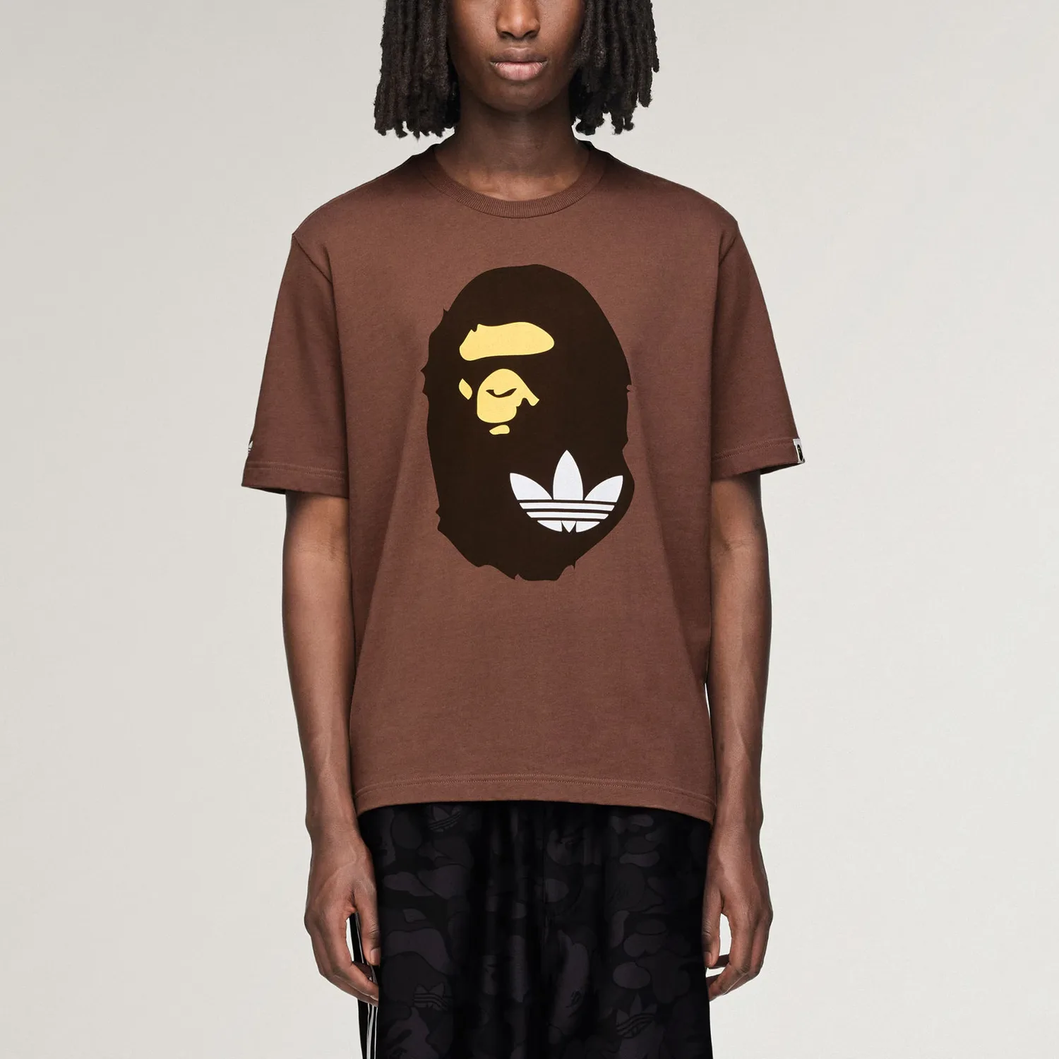 Футболка BAPE Unisex Adidas Originals, stratum темно-earthy коричневый — фото 4