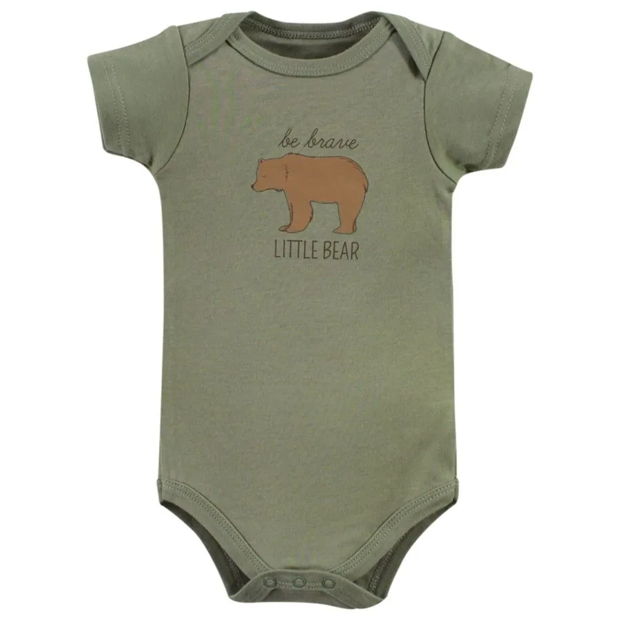 Комплект из трех мягких хлопковых боди Hudson Baby, Forest Deer 3-Pack — фото 4
