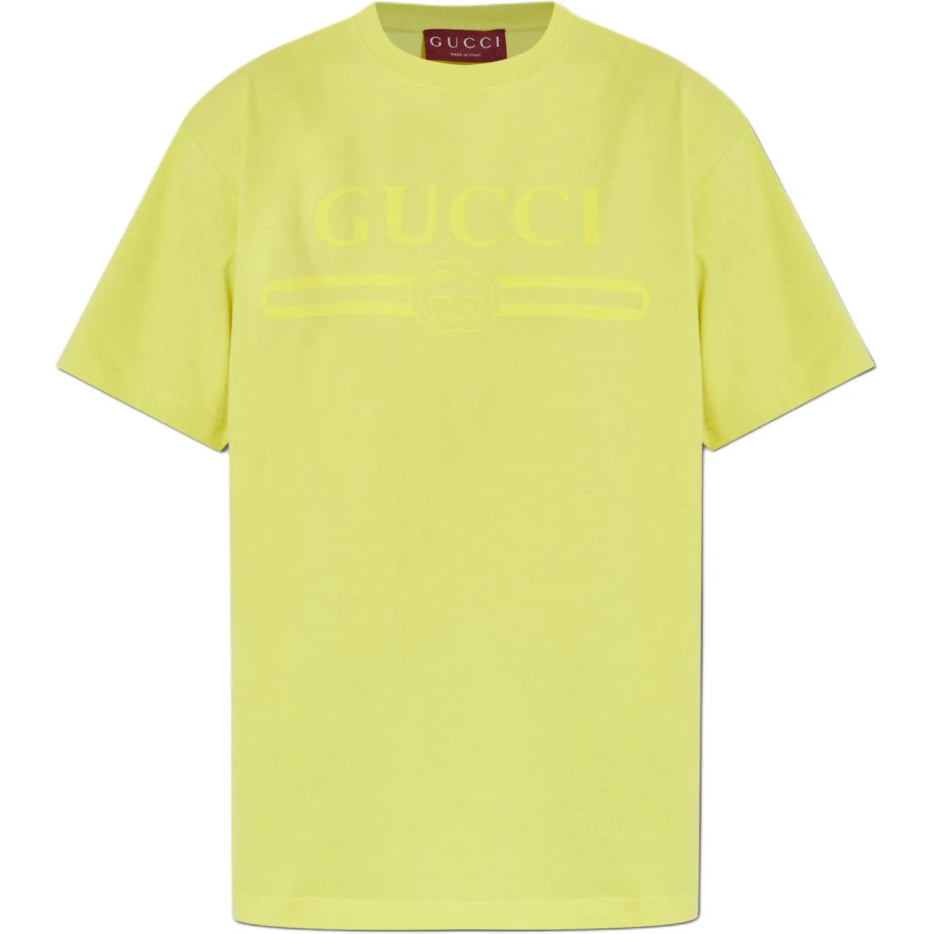 Футболка женская GUCCI, с оригинальной этикеткой, Yellow Green