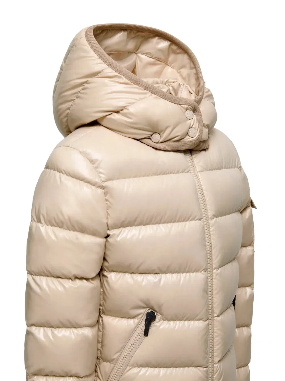 Куртка Badyf с капюшоном и отделкой из искусственного меха Moncler Enfant, нейтральный — фото 4