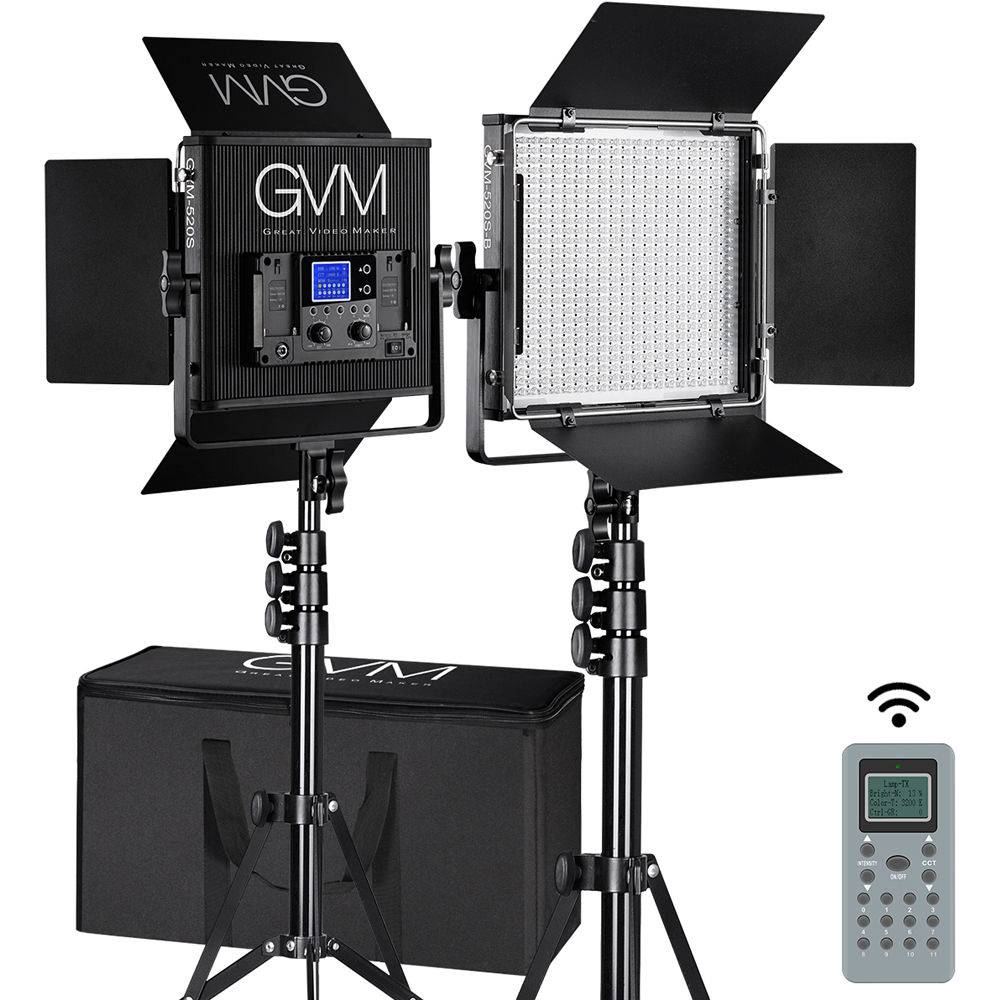 

Комплект из двух двухцветных светодиодных панелей GVM 520S-B