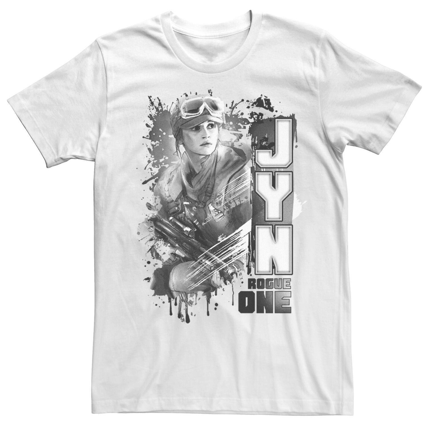 

Мужская футболка с рисунком Rogue One Jyn Paint Splatter Star Wars