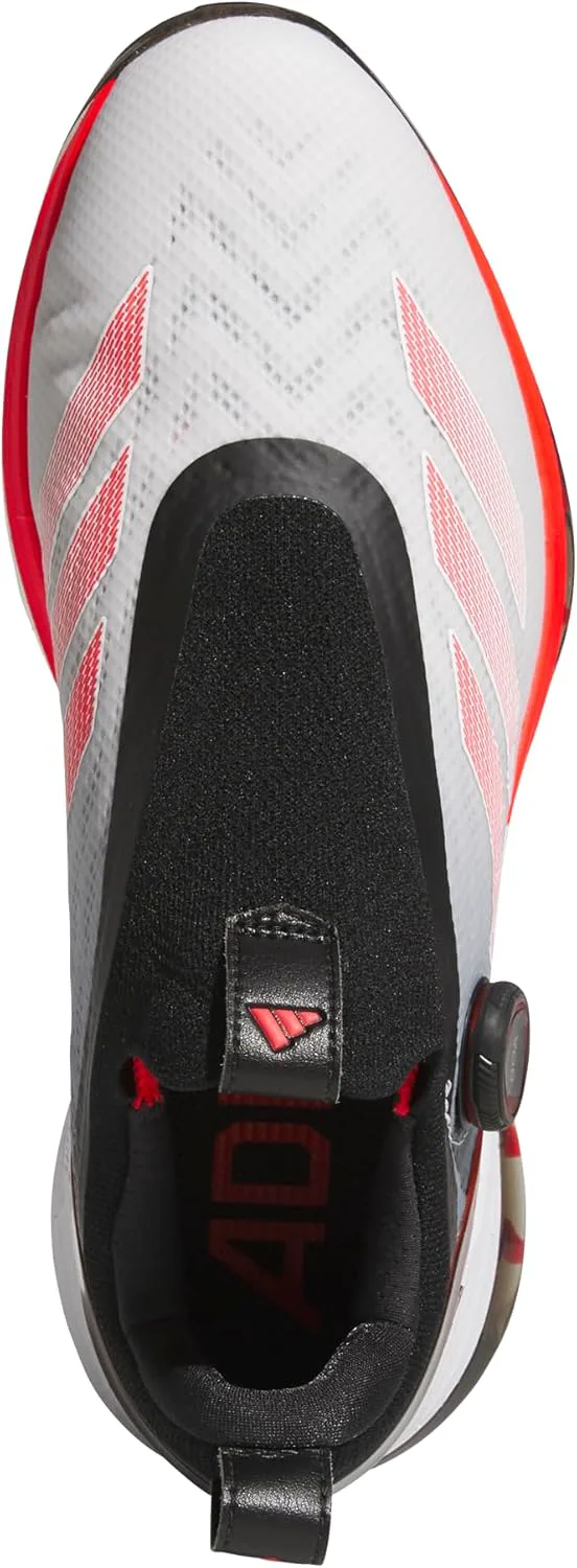 Мужские безшиповые гольф-кроссовки Adidas Adizero ZG Boa, белый/красный/черный — фото 3