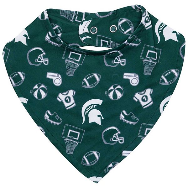 

Детский слюнявчик Michigan State Spartans с принтом Zoozatz