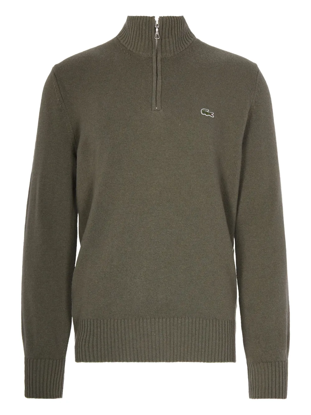 

Шерстяной свитер на молнии Lacoste, зеленый