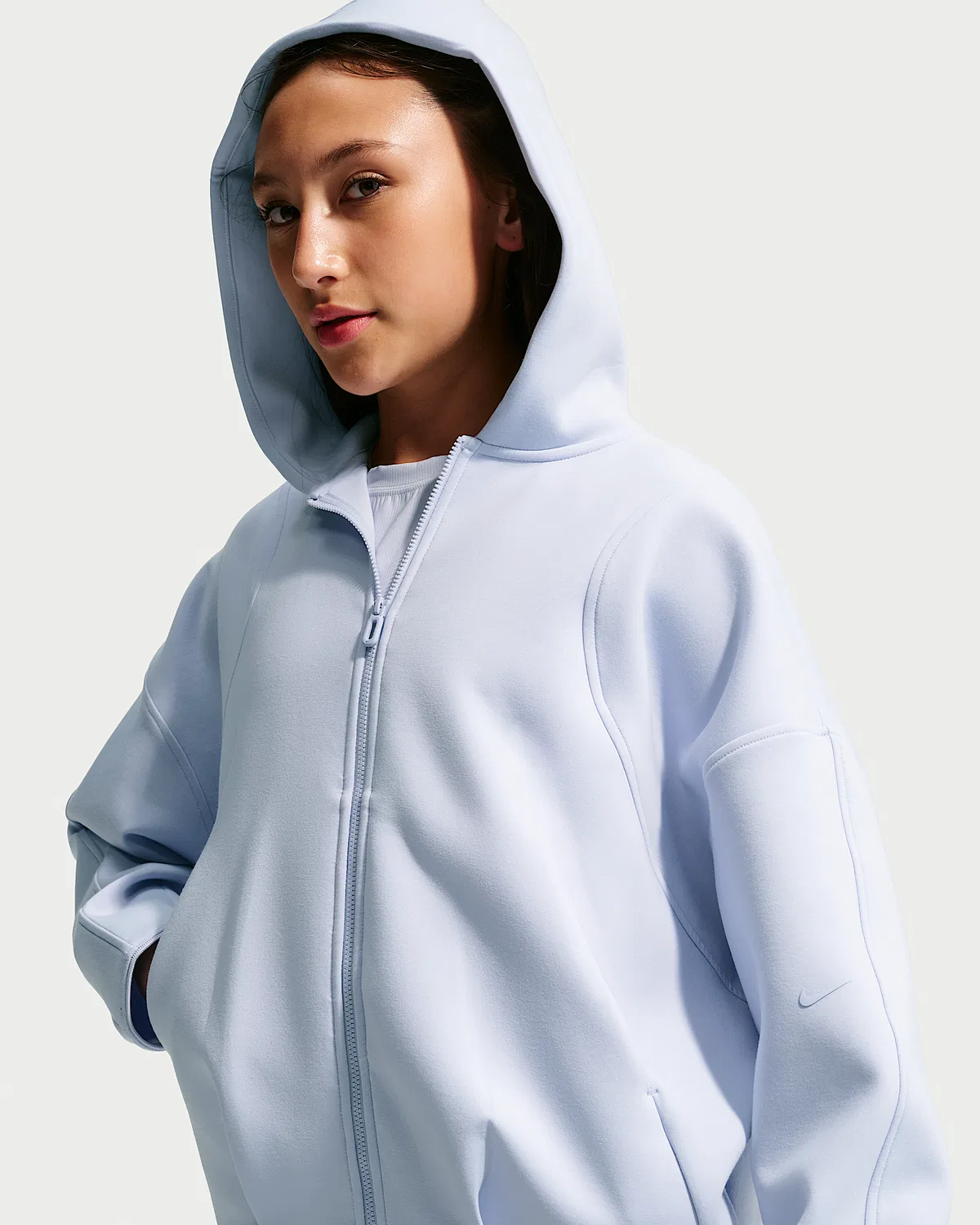 Детская термо-кофта Nike MAVN Therma-FIT на молнии, Ghost/Black/Ghost — фото 3