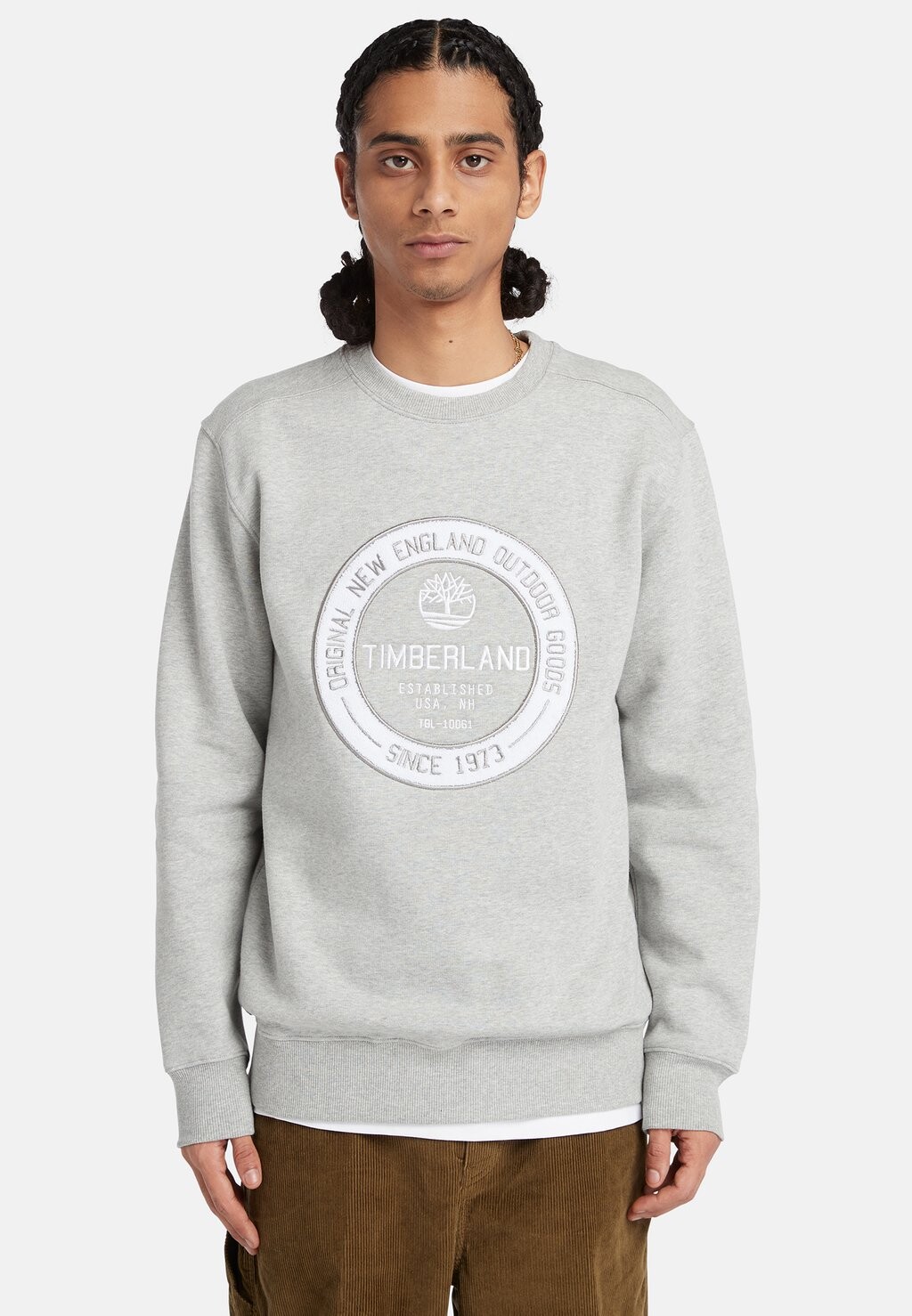 

Толстовка Elevated Carrier Crew Timberland, цвет medium grey heather