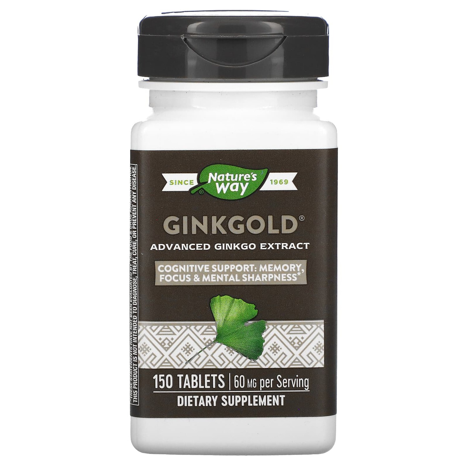 

Nature's Way Медицинский экстракт гинкго Ginkgold 60 мг 150 таблеток