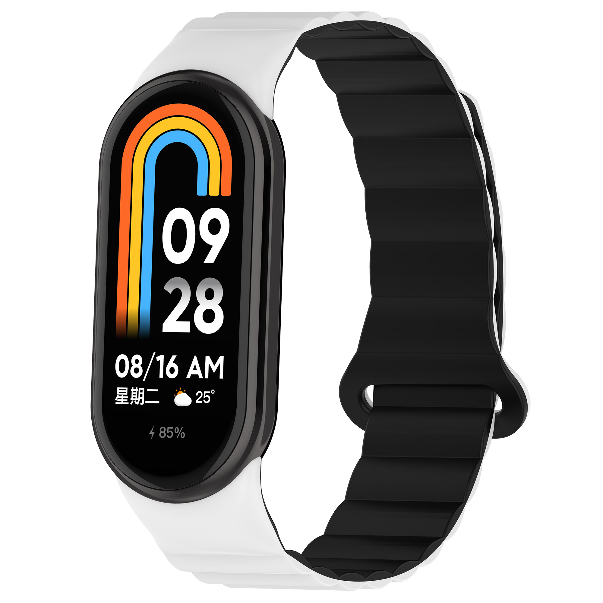 

IBOANN Часы Strap Xiaomi Compatibility Silicone Material, White Black
